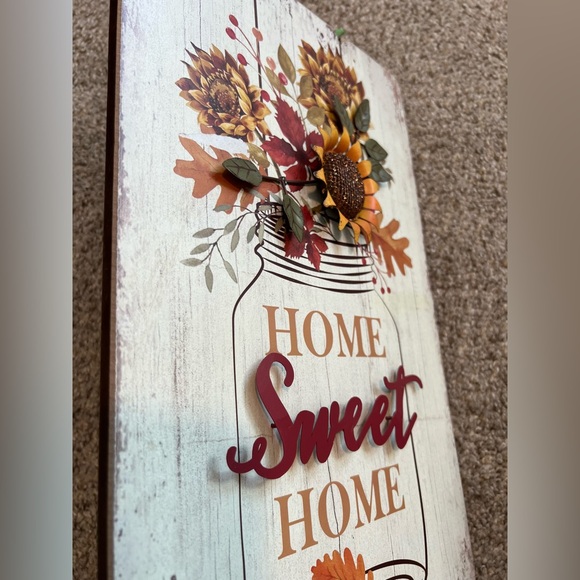 Sunflower Autumn Home Sweet Home Wall Decor Sign - Picture 2 of 6